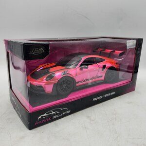 Jada Toys Pink Slips Porsche 911 GT3 RS 992 Die-Cast Model Car 1:24 Scale Chase